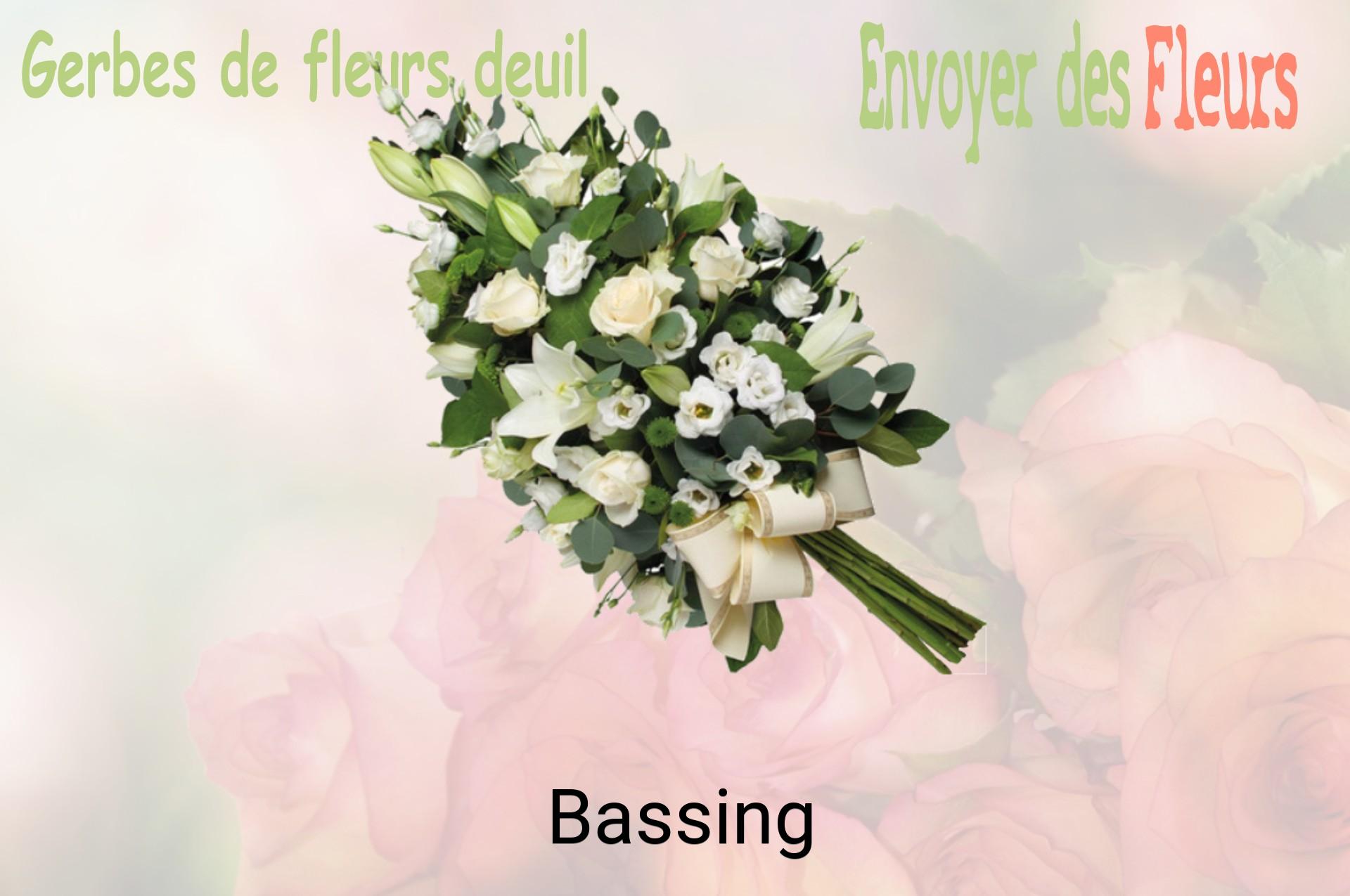 Gerbe de fleurs de deuil livrée à Bassing